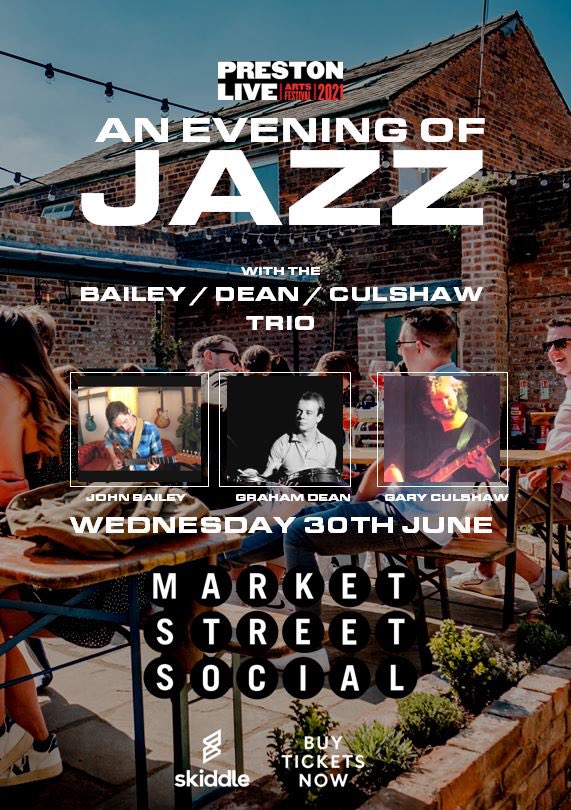 TOMORROW NIGHT IN THE GARDEN <a href="/MktStreetSocial/">Market Street Social</a> 

Food, Drink and an Evening of Jazz! Join us for the finale act of <a href="/PrestonArtsLive/">Preston Live</a> 
 
Doors 7pm // 8pm start // £3 ticket via <a href="/skiddle/">Skiddle</a> 

skiddle.com/whats-on/Prest…

#jazz #arts #preston #lancashire