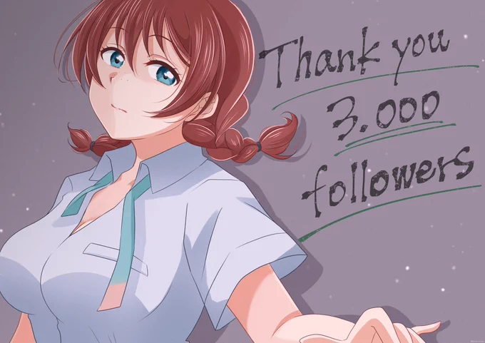 この度は3,000フォロワーさんありがとうございます!🙏✨
たくさんの人に見てもらえて感謝しかありません…!これからもよろしくお願いします!

記念絵のかっこいいシリーズ、今回はエマちゃんです。クールなエママもいいよね…! 