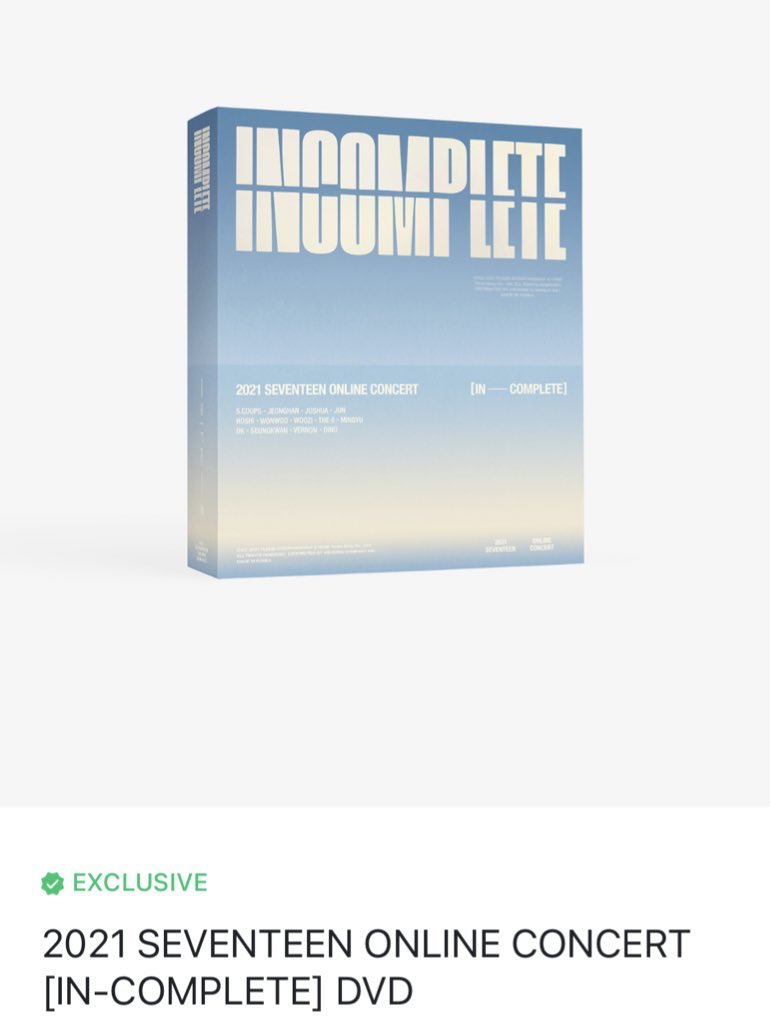 sebongteencart's tweet photo. ꒰ WTS/LFB ꒱ PH 

2021 SEVENTEEN ONLINE CONCERT [IN-COMPLETE] DVD TINGI

♡ price listed below !! 
♡ DOP: July 10 
♡ DOO: until oos
♡ strictly must take all to push through nd secure 

ꔛ all in + lsf 
ꔛ normal eta
ꔛ will post another batch if taken all 

Reply mine + item https://t.co/NPBAEKrol1