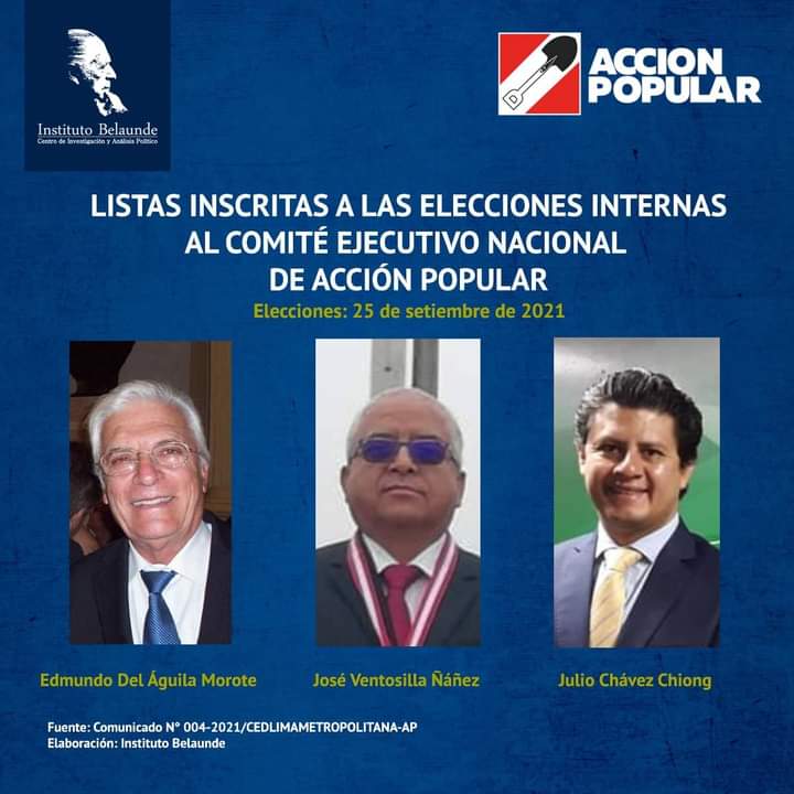 📌 Acabadas las solicitudes de inscripción de listas para las elecciones internas al Comité Ejecutivo Nacional de <a href="/AccionPopular/">Partido Político Acción Popular</a>, les presentamos a los candidatos que encabezan cada lista. Información remitida por el #CedlmAP