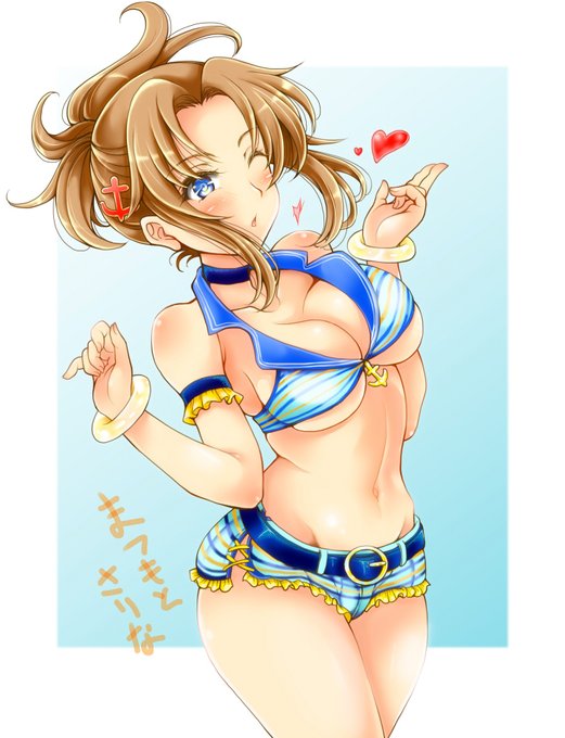 ファンサで投げキッスをしてあげるデレマスの松本沙理奈さんカラー 