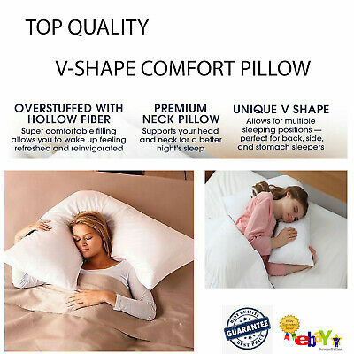Super Soft Orthopaedic V Shape Pillow Case Nursing & Pregnancy Support Shape 