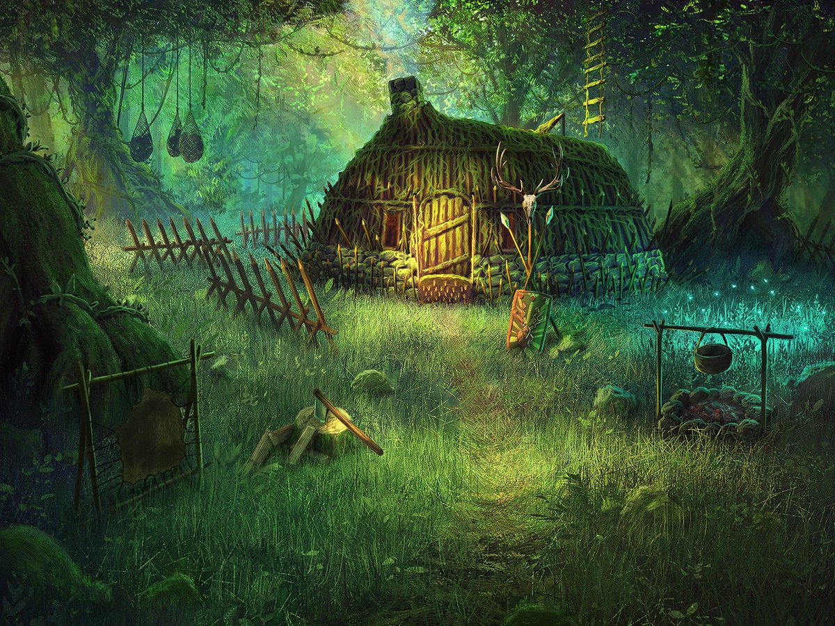 BeyondWorldsDE's tweet photo. "Jagdhütte im Sperrgebiet", a new #artworks arrived in Dystopia. Thanks to @Jaqenart who did an incredible job again. In this hut the hunter is also protected from being hunted. #art #fantasy https://t.co/MqpBmnWuCQ