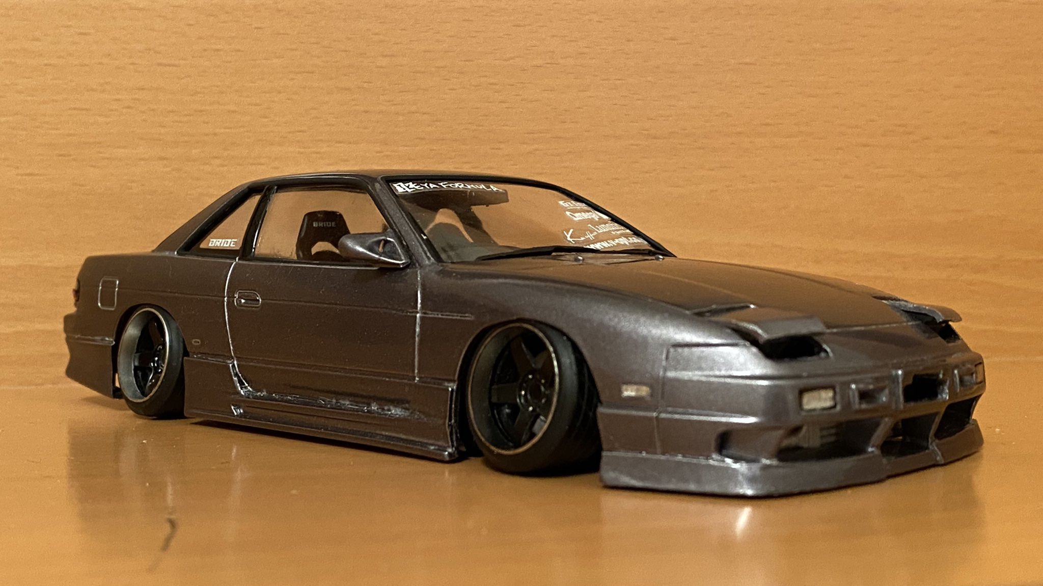 ヨコモS13シルビア ＋R'wingフルエアロ 1/10ラジコンボディ 中村直樹