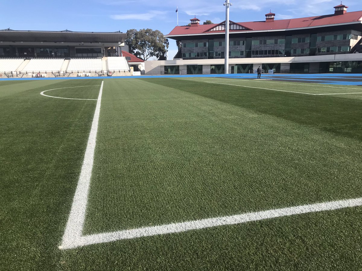 HGTurfGroup's tweet photo. Resurfaced with #HEROHybridTurf in late 2020 the playing surface at Lakeside Stadium in Melbourne has been performing very well with heavy winter usage. Maintained by HG Turf Group the hybrid grass specialists. Want more information on hybrid contact us on info@hgturfgroup.com.au https://t.co/6q6zb4zeyz