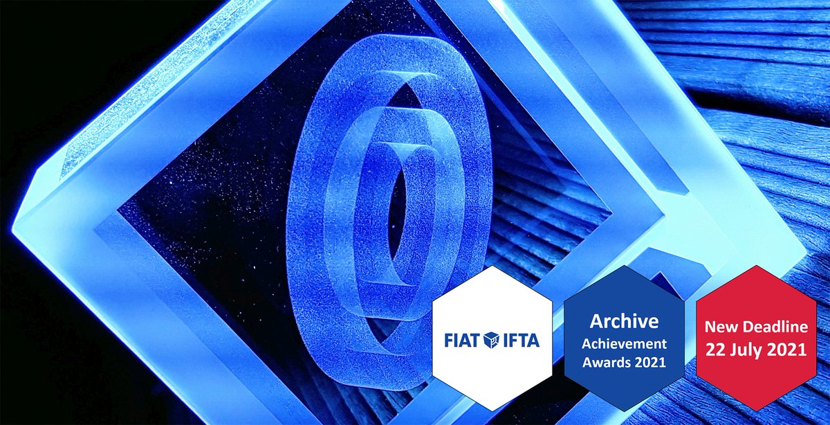 We have decided to extend the deadline to submit projects for the FIAT/IFTA Archive Achievement Awards 2021

We are now accepting submissions until 22 July 2021!

Learn more: fiatifta.org/index.php/awar…