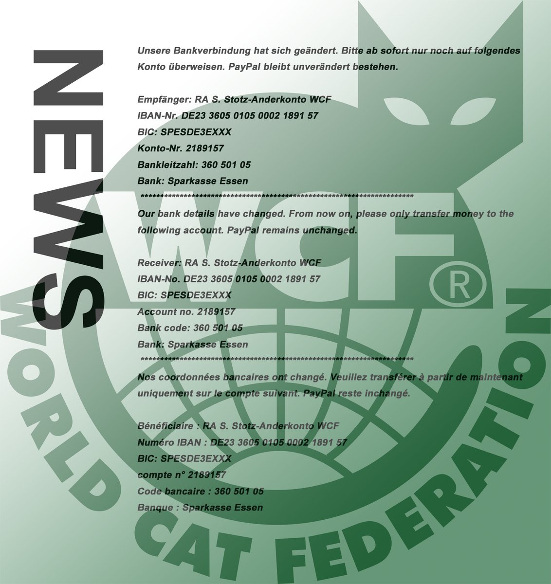 WCF - World Cat Federation e.V. tweet media