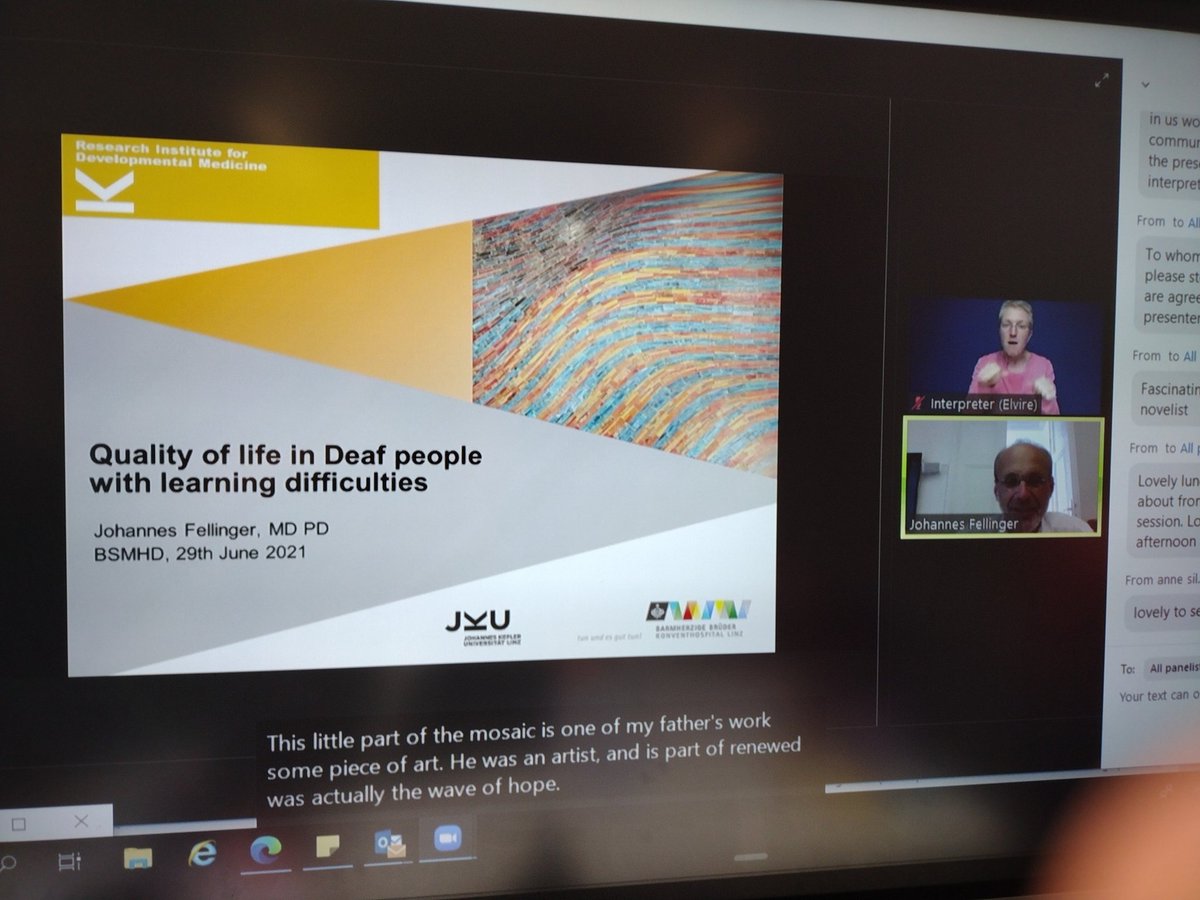Johannes Fellinger now presenting from Austria #diversitydeafpeople