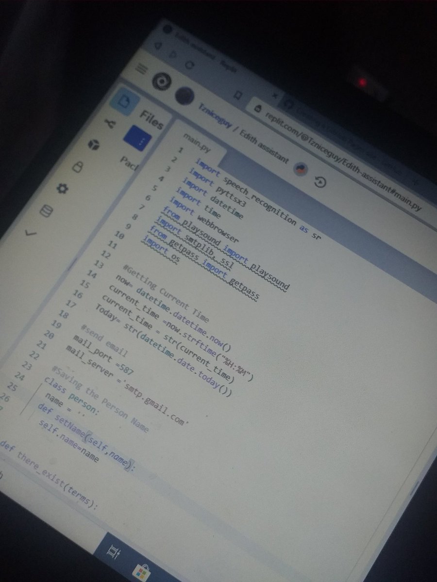 tzniceguy's tweet image. My Assistant in Making.
#python #Codeinpython
