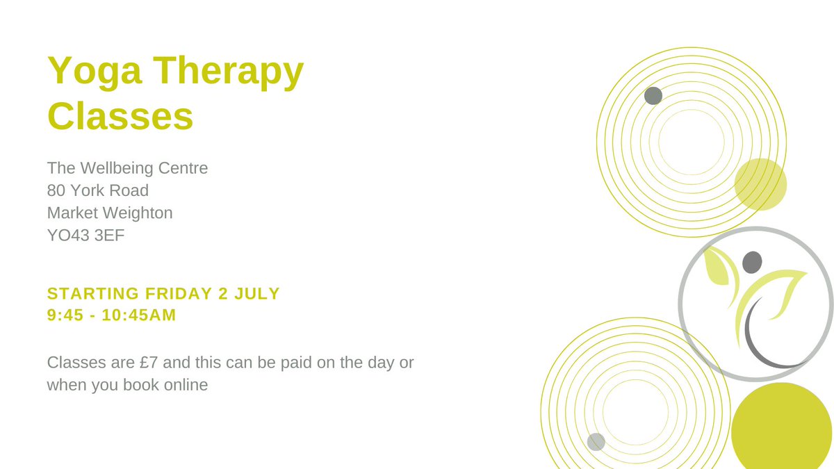 I'm starting a Yoga Class in Market Weighton on Friday 🙌
Thank you to The Wellbeing Centre 🙏

Give us a call on 01482 227125 to book in.
You can also book online using the GROUP SESSIONS tab at: sit-up-straight.co.uk/online-booking

#yogatherapy #mobility #mindfulness #relaxation
Read less