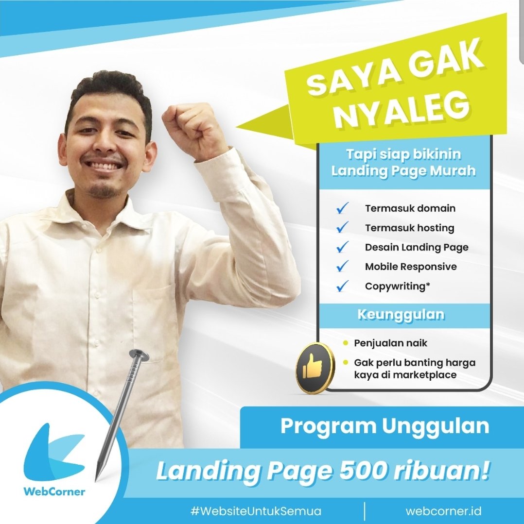 WebcornerID's tweet photo. @TretanMuslim Nah asli sih kesel banget buka kalau website yang sampah gak ngerti sama isinya :(

Nah biar orang2 pada gak marah2 pas buka website kamu, pastiin website kamu harus keren. Bikin website keren bisa di @WebcornerID  . Landing page mulai dari 500ribuan aja ✨ https://t.co/xXaNfrv3J1