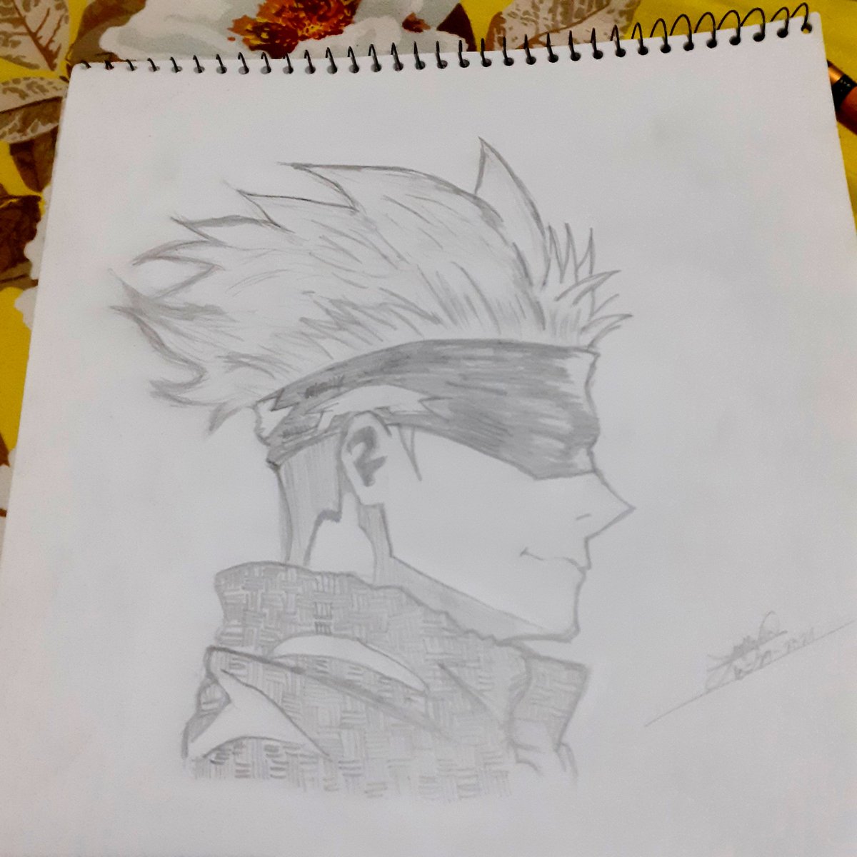 delcy_code's tweet photo. Guysss say Hi to Gojo Satoru😍.
Btw it's my first try drawing this hope you like it. #animetwt #Anitwt #JJK #JujutsuKaisen #animedrawing https://t.co/s2VylGC9qq