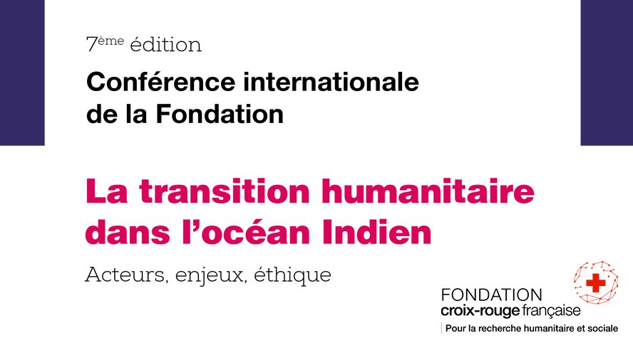 La conférence internationale de la <a href="/FondationCRF/">Fondation Croix-Rouge française</a>, co-organisée avec la PIROI, l'<a href="/ird_fr/">IRD.fr</a> et l'<a href="/Univ_Reunion/">Université de La Réunion</a>, se tiendra les 1er et 2 juillet à La Réunion. Les réflexions porteront sur les enjeux de la transition #humanitaire dans le Sud-Ouest de l'océan Indien.