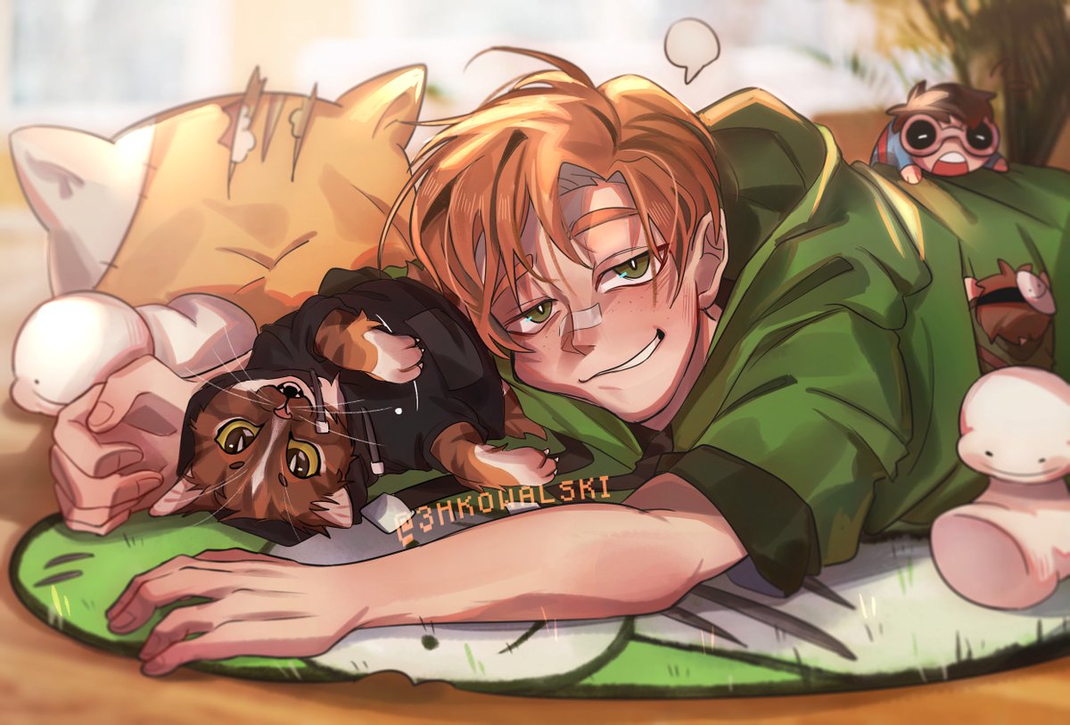 3HKowalski's tweet image. Feeling comfy☕️
#dreamfanart #PatchesFanArt