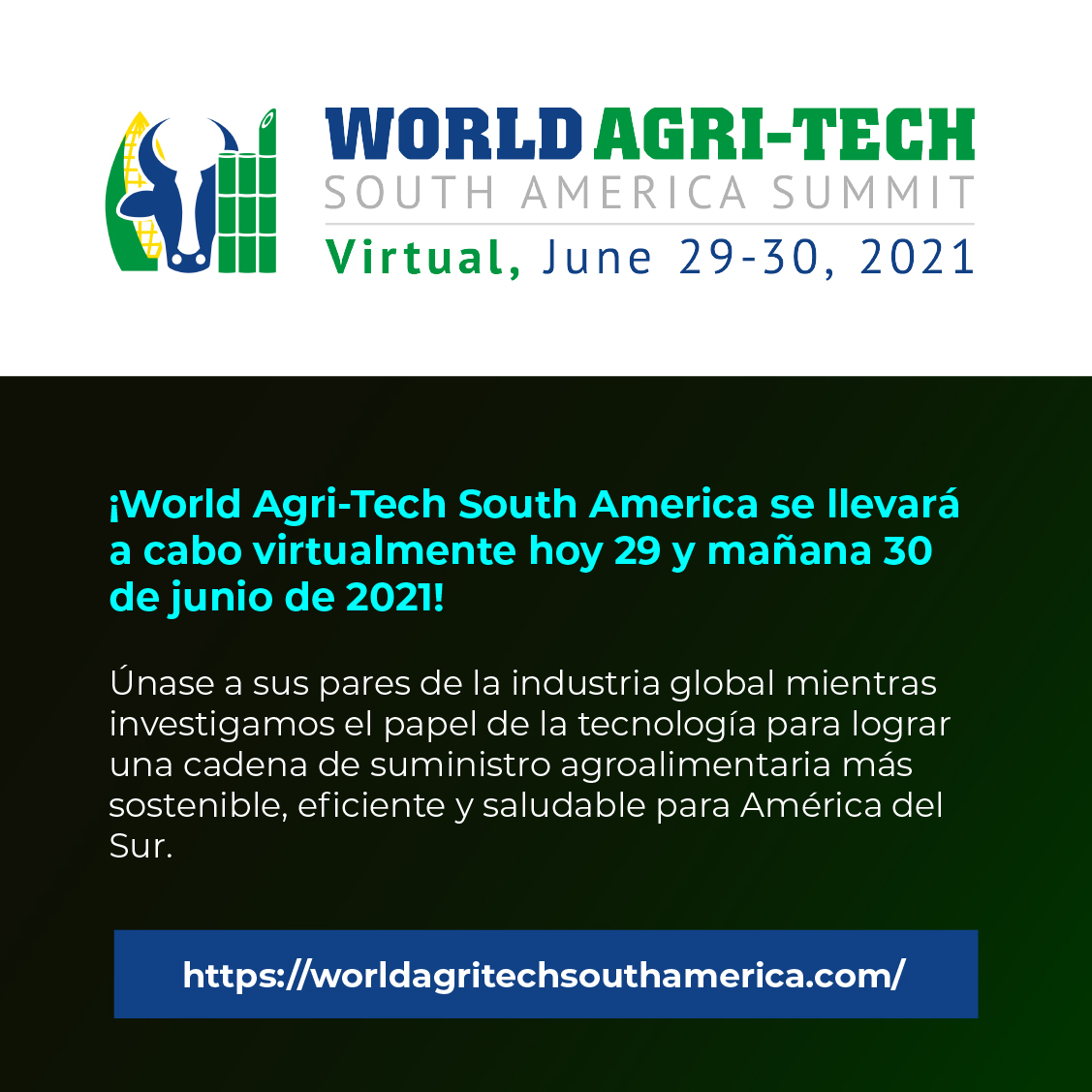 Maniagro presente en el @WorldAgriTech South America Summit ! El evento que reúne a las principales empresas agrícolas de América del Sur. WorldAgriTech: El encuentro para debatir sobre la sustentabilidad y la innovación en el Agro.