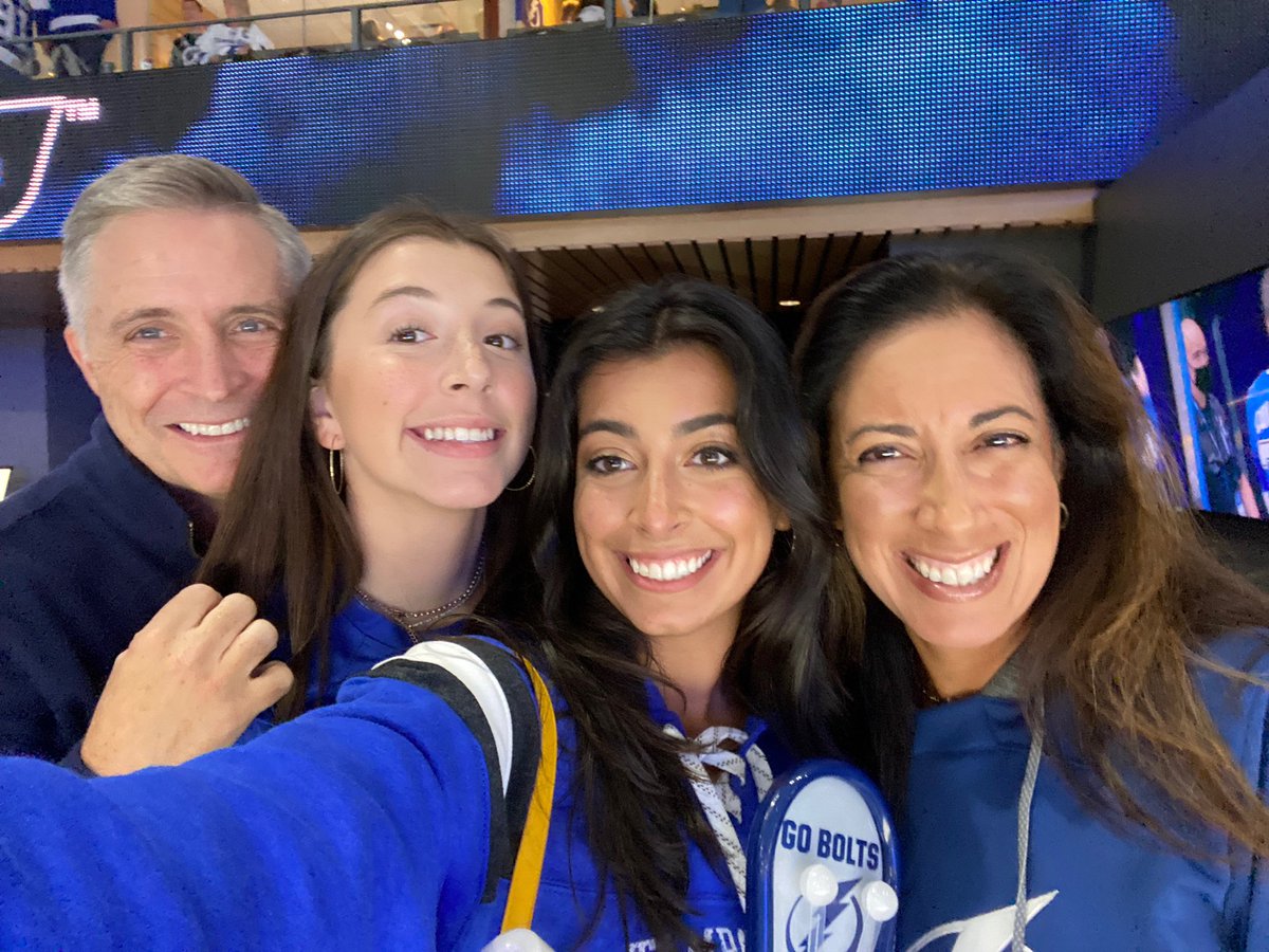CoachBGregory's tweet photo. What an unbelievable experience to share with my girls, Game 1 of the Stanley Cup! Our home team Lightning with a dominating performance. That arena was rocking! #GoBolts https://t.co/oVX2kqkzIc