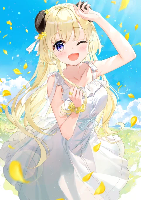 #2021年自分が選ぶ今年上半期の4枚 
上半期のわためちゃん #つのまきあーと 