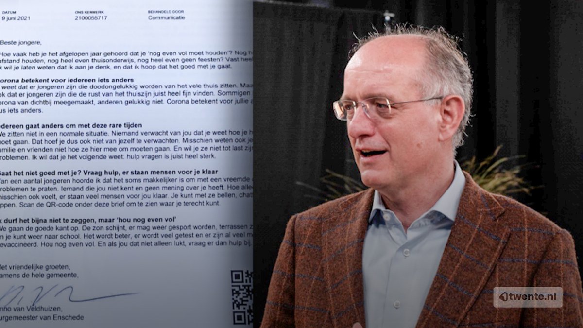 Onno van Veldhuizen schrijft brief aan jongeren: ’Hulp vragen is juist heel sterk’

bit.ly/3jodt4W

#Enschede #Jongeren #gemeente #VanVeldhuizen