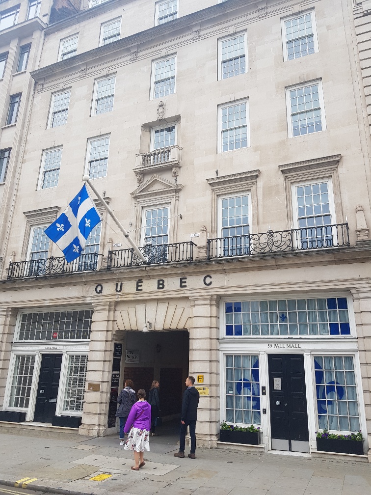 Photo de la façade de la Délégation générale du Québec à Londres