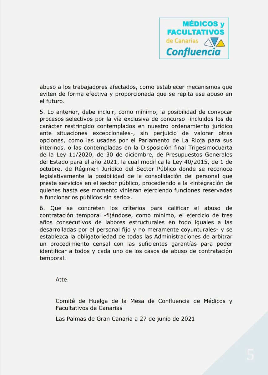 Hemos remitido esta carta facebook.com/10469087483566… a Presidente #Canarias <a href="/avtorresp/">Ángel Víctor Torres Pérez</a>, Vicepresidente <a href="/RomanRodWeb/">Román Rodríguez</a> y Consejero <a href="/AdmPcasGobcan/">Presidencia, Ad. Públicas, Justicia y Seguridad</a> <a href="/julioperezsc/">Julio Pérez</a> para que defiendan ante <a href="/territorialgob/">Ministerio P. Territorial y M. Democrática</a> una solución justa a #ConsolidacionYA conforme a derecho de UE y jurisprudencia #TJUE