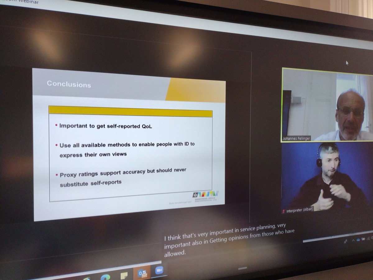 Johannes' conclusions on deaf people with intellectually disability quality of life. Great piece of research that's really important for this isolated group of people. #diversitydeafpeople