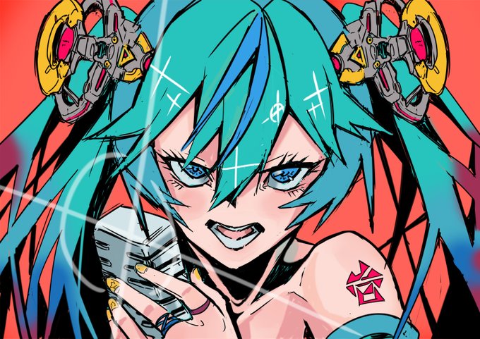 初音ミク1hらくがき (ミク何年ぶりか) 