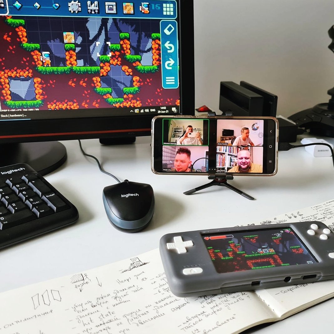 play_moddy's tweet photo. Enjoying our software team call. Every week there's a new build to test and discuss. Just one hour of talking generates more tasks than we could fix in a week, so we prefer to keep it short lol #indiegamedev #indiegaming #handheldgaming #gameeditor #gamedevelopment #edutech https://t.co/KdkLjCfaWG
