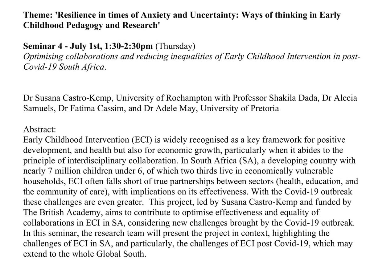 Early Childhood Research Knowledge Exchange @ROE tweet media