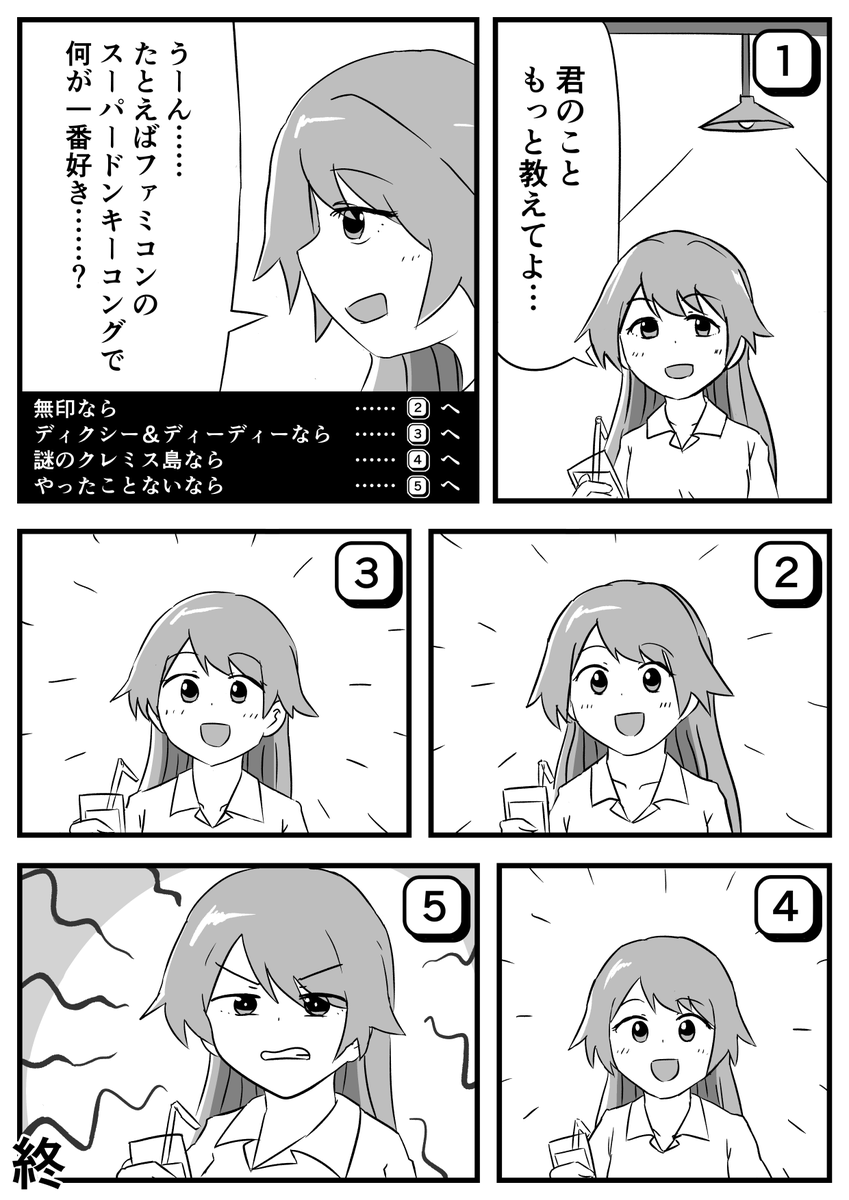 ゲームブック風日記マンガ