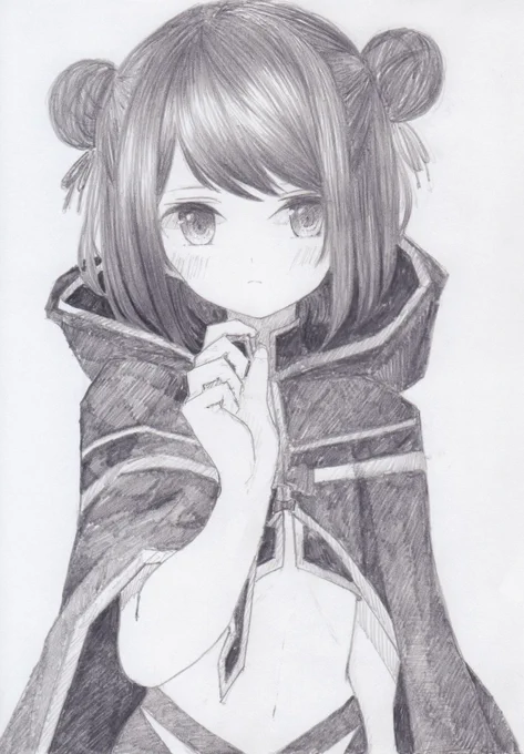 シャーペンで描きました。
マギアレコードから、黒江です
#マギレコ 