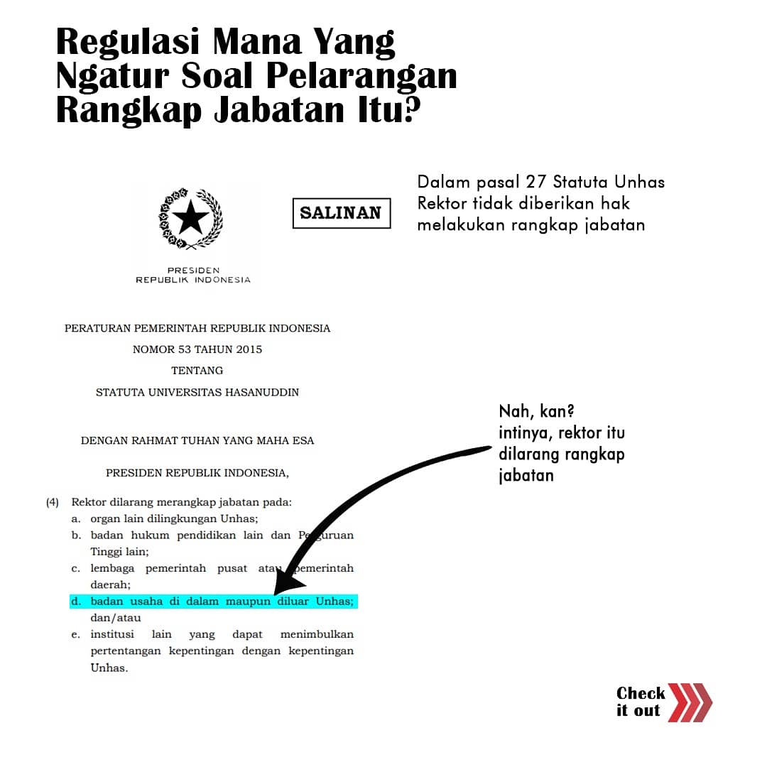 catatankaki_UH's tweet photo. Labrak Statuta, Rektor Unhas Rangkap Jabatan https://t.co/Aoi4Ea473B