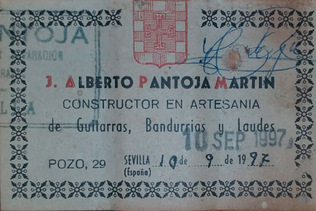 Guitarra Jose Alberto Pantoja Martín - Blanca y Negra - Sevilla 1997