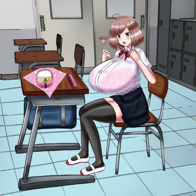 今日のおまけ…いちおうどこを使うかわからなかったので全身+背景、小物で描いてました。(結局使わなかったけど…(汗)

こんな子がいたら、そりゃあ男子のおかずになるわな…って気分で描きました。(ただ、クラス内では小太郎のガードが固くて男子は奈子にちょっかい出せない感じになっている(笑) 