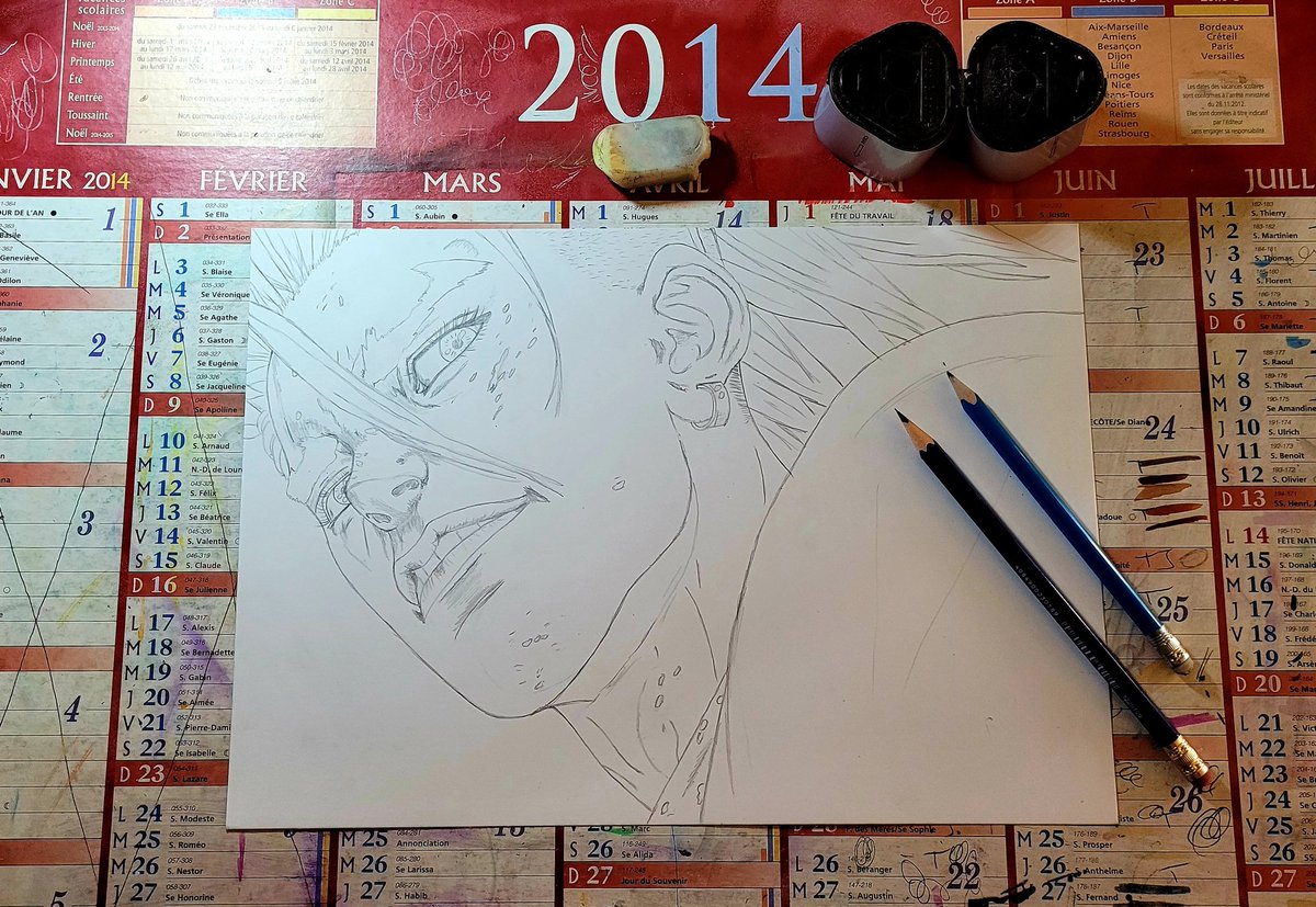 drinou81's tweet photo. Je l'ai dis, je le fais ! #inprogress fan art Ken Kitano (oui le même 😏) format A4 version colo, crayonné terminé, encrage demain je pense #sunkenrock #sunkenrockfanart #kenkitano 🔥 #mangaart #mangadrawing #Fanart https://t.co/Nm6aUbMDFw