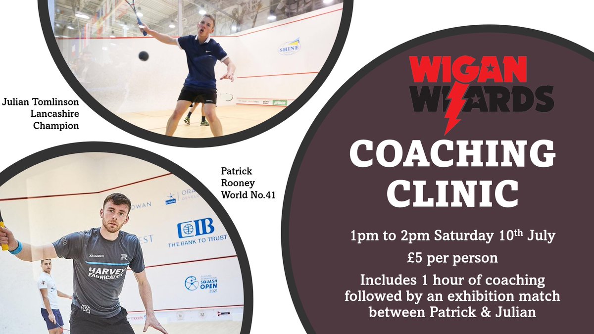 #coaching clinic with <a href="/Juliantomo1/">Julian Tomlinson</a> &amp; <a href="/patrickroooney/">Patrick Rooney</a> followed by an exhibition match and play our pro afternoon. All welcome