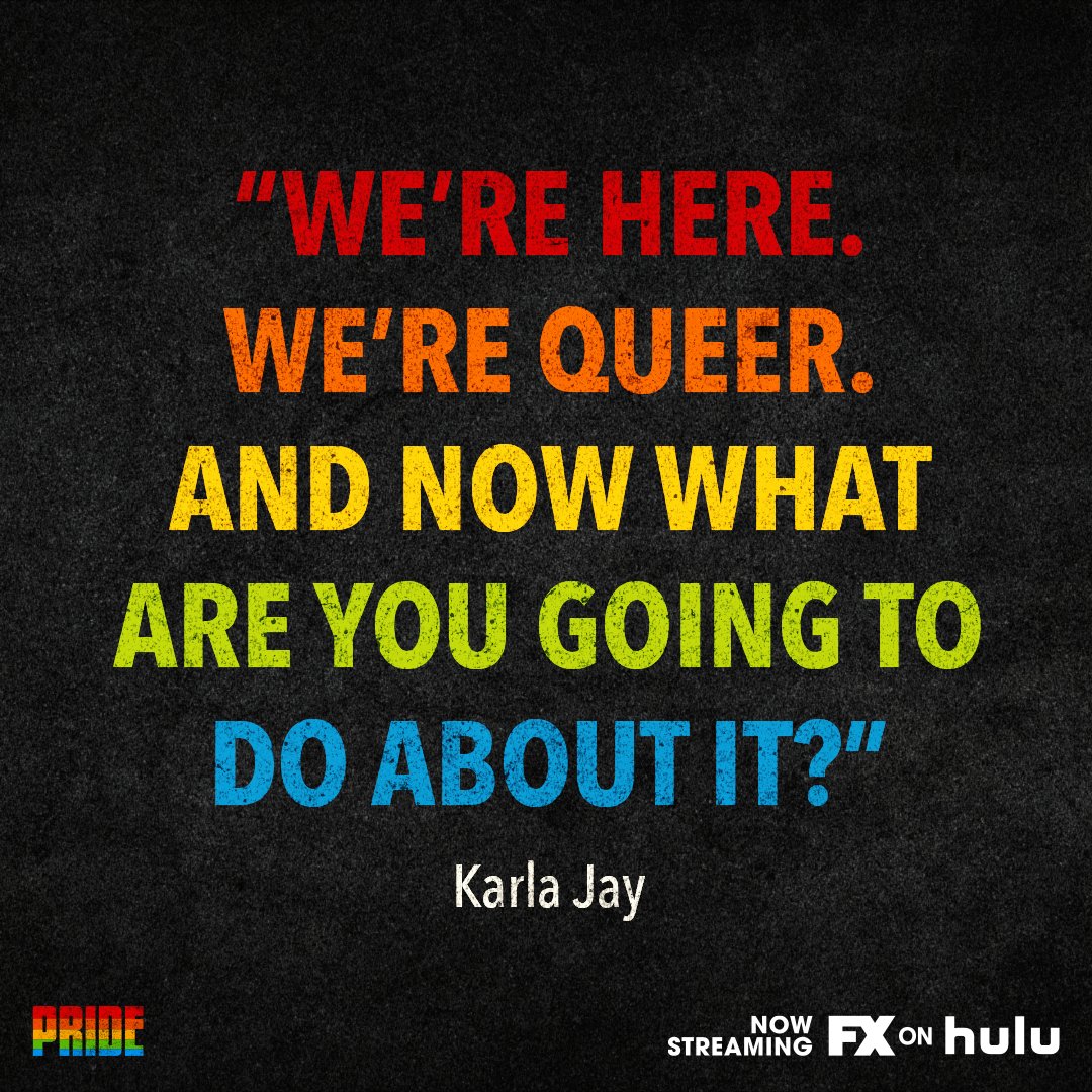 FXDocs's tweet photo. No caption needed. All episodes of #PrideFX are streaming now on #FXonHulu. https://t.co/qEFx6QQmuq