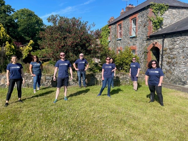 This team of happy volunteers from <a href="/DanskeBank_UK/">Danske Bank</a> had fun in the sun while lending a hand today at <a href="/NTmountstewart/">Mount Stewart</a>. Interested in team volunteering opportunities? Email hilary.hanberry@bitcni.org.uk #greatoutdoors #volunteering #teambuilding #wellbeing #givingback #community