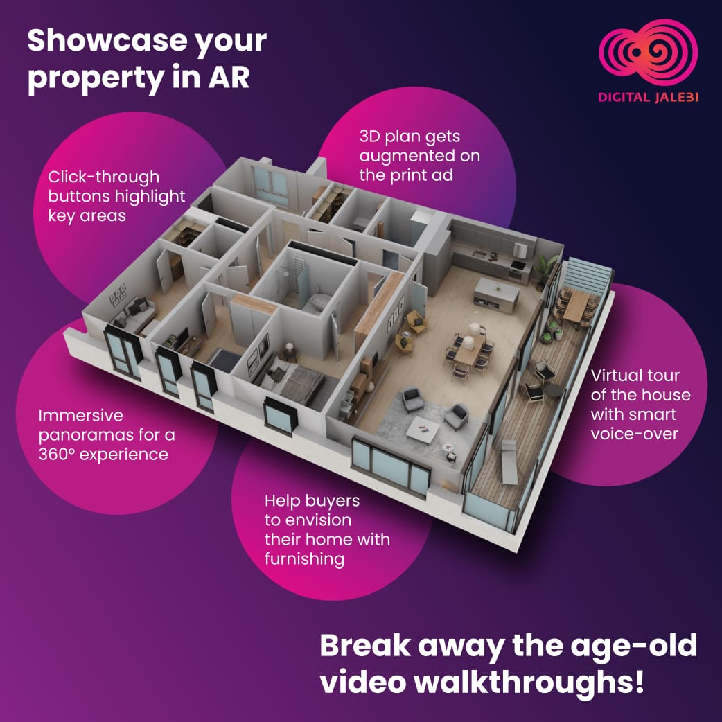 DigitalJalebi's tweet image. Showcase your property in AR
3D plan gets augmented on the print ad
Click-through buttons
Immersive 360° panoramas
Virtual tour of the house with smart voice-over
Try: playcanv.as/p/95a2cc18/
#VirtualTour #ApartmentWalkthrough #HomeVisualizer #WebAR #AugmentedReality #360view
