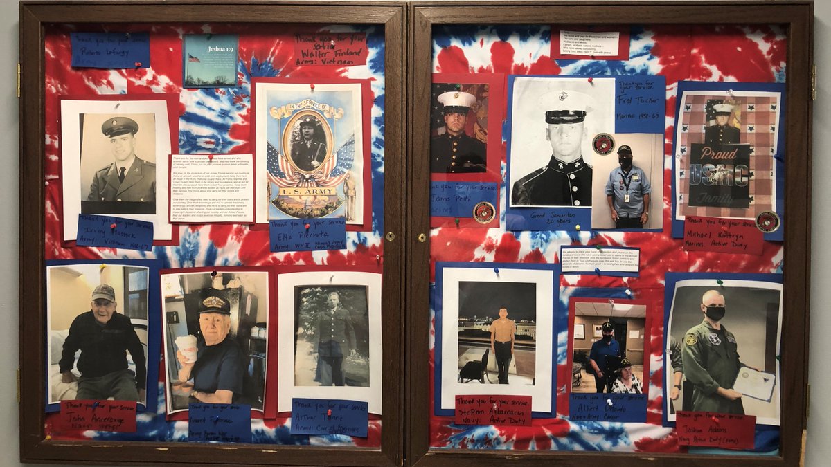 In honor of #MemorialDay, #FlagDay, and upcoming #IndependenceDay staff of Good Samaritan Nursing Home, honor &amp; ask God’s blessings on staff members, residents, volunteers, and their families who have served &amp; continue to serve our country in the various branches of the Military.
