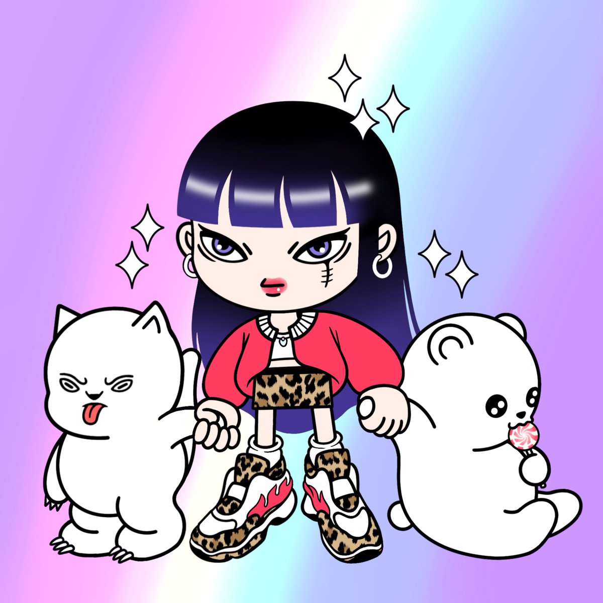 Lil_Kanati's tweet photo. I'm little Kanati and I have cute bear and cat friends.
We spend a lot of time together and have happy days all day.

My artwork is about myself and everything around me.
🔗 https://t.co/GH7Hvn8gof

#nftart #NFTartist #NFTCommunity https://t.co/QZHbava5Ha