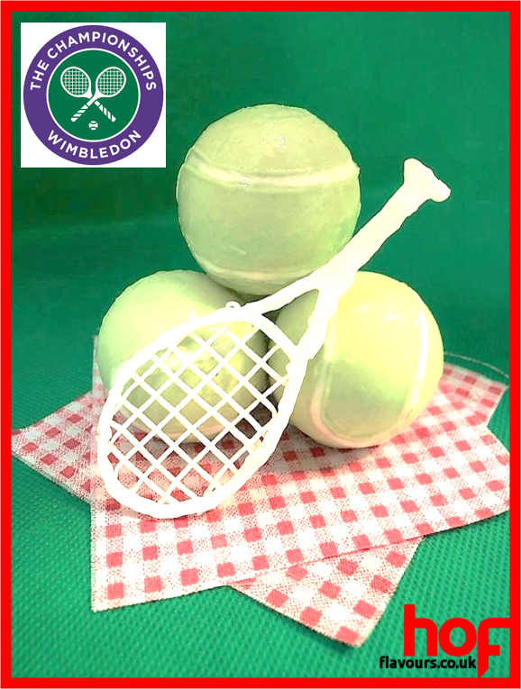 FlavoursHOF's tweet photo. What better way to kick off Wimbledon, than with these delicious GREEN TEA and LEMON ice cream bites? Beautiful paired with a melt in mouth, STRAWBERRY flavour, royal icing racket!These refreshing flavours are just a few of our ice cream flavour range #Wimbledon2021 #flavours https://t.co/Q40vKZUrDs