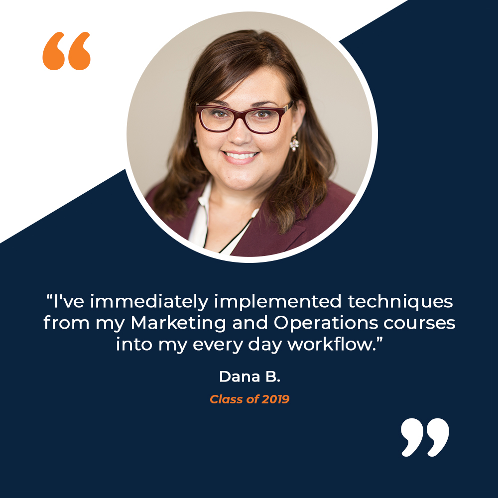MidlandMBA's tweet photo. #AlumniSpotlight
"I've immediately implemented techniques from my Marketing and Operations courses into my every day workflow."
Dana B, VP, TPO Customer Management
Class of 2019 https://t.co/YxhZYHveex
