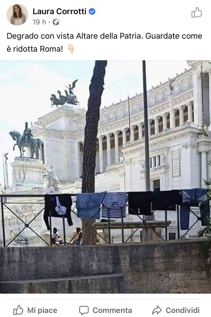 spinax64's tweet photo. A sinistra un post di @laura_corrotti consigliere regione Lazio della @LegaSalvini . Posta una foto di 3 anni fa spacciandola come fatta ieri all’Altare della Patria #Roma. Capite come fanno campagna elettorale? Spargendo fango! #diffidate https://t.co/XYdZGDFq77