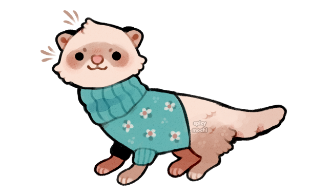 spicy_mochi's tweet photo. turtleneck ferret https://t.co/P59ct2NirR