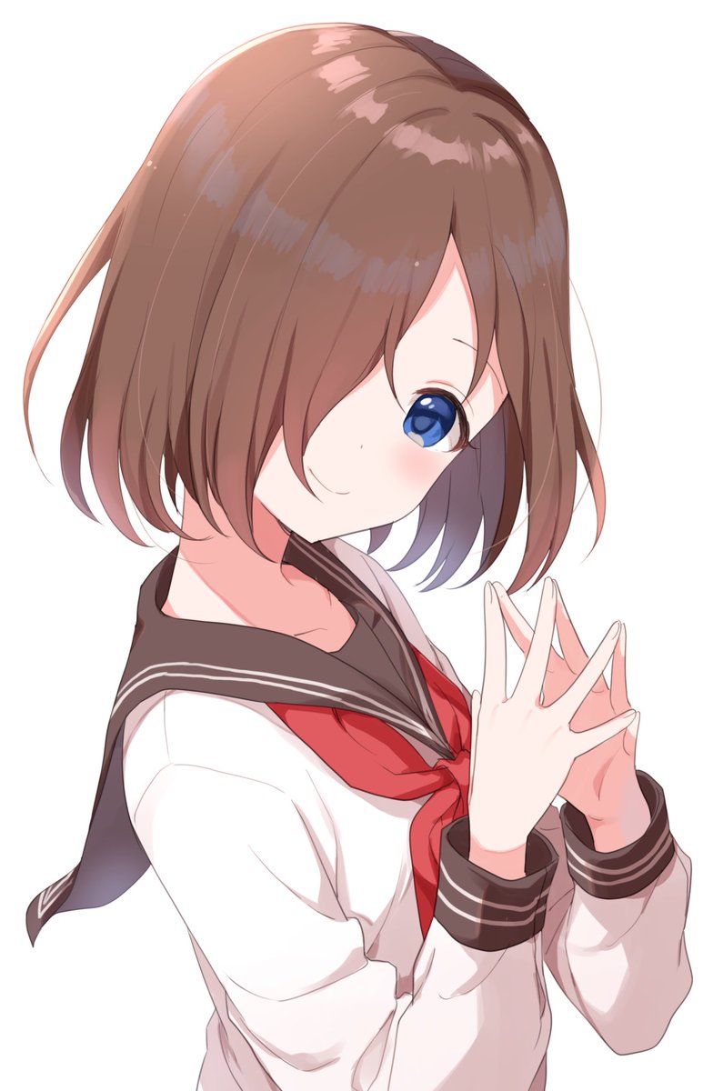 ぶち お題箱 短い茶色の髪 肩の長さ 右目を覆う前髪 青い目をした女の子 T Co Kytxvmbnan Twitter