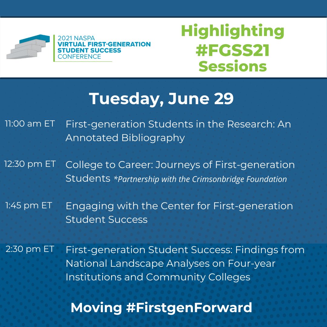 FirstGen Forward (@firstgenforward) on Twitter photo Check out today's #FGSS21 Session Highlight!
Presenters include:
<a href="/DrLTMiles/">La'Tonya Rease Miles ⚡️</a>, <a href="/amybaldwinplus/">Amy Baldwin</a>, Stephanie Foote, <a href="/m_gutierrez13/">Mike Gutierrez</a>,
@heyrobynellis, <a href="/DrMEnciso/">Dr. Martha Enciso</a>, <a href="/serenahinz/">Serena E. Hinz</a>, <a href="/KimberlyMLowry/">Kimberly Lowry</a>, Shawn VanDerziel,
Deana Waintraub Stafford, Robert McGowan,
<a href="/sarahewhitley/">Sarah E. Whitley, Ph.D.</a> Check out today's #FGSS21 Session Highlight!
Presenters include:
<a href="/DrLTMiles/">La'Tonya Rease Miles ⚡️</a>, <a href="/amybaldwinplus/">Amy Baldwin</a>, Stephanie Foote, <a href="/m_gutierrez13/">Mike Gutierrez</a>,
@heyrobynellis, <a href="/DrMEnciso/">Dr. Martha Enciso</a>, <a href="/serenahinz/">Serena E. Hinz</a>, <a href="/KimberlyMLowry/">Kimberly Lowry</a>, Shawn VanDerziel,
Deana Waintraub Stafford, Robert McGowan,
<a href="/sarahewhitley/">Sarah E. Whitley, Ph.D.</a>