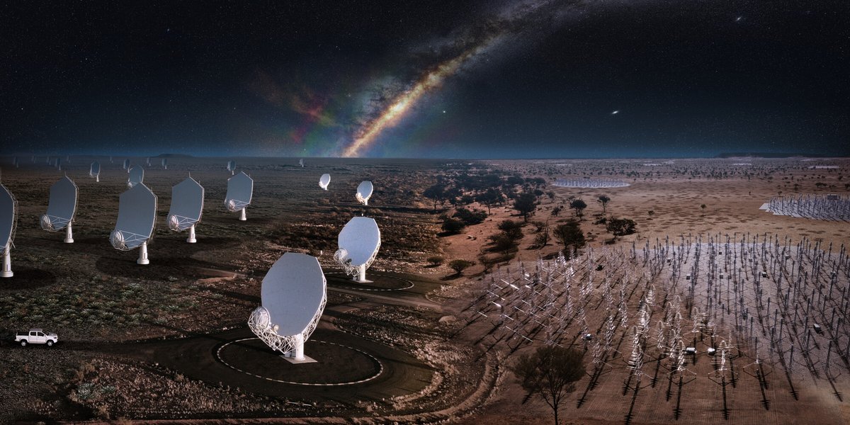 SKA_Africa's tweet photo. Green light given for construction of world’s largest radio telescope arrays! Read more: https://t.co/oPPTEKx5Ll https://t.co/jZdtVUBcPJ