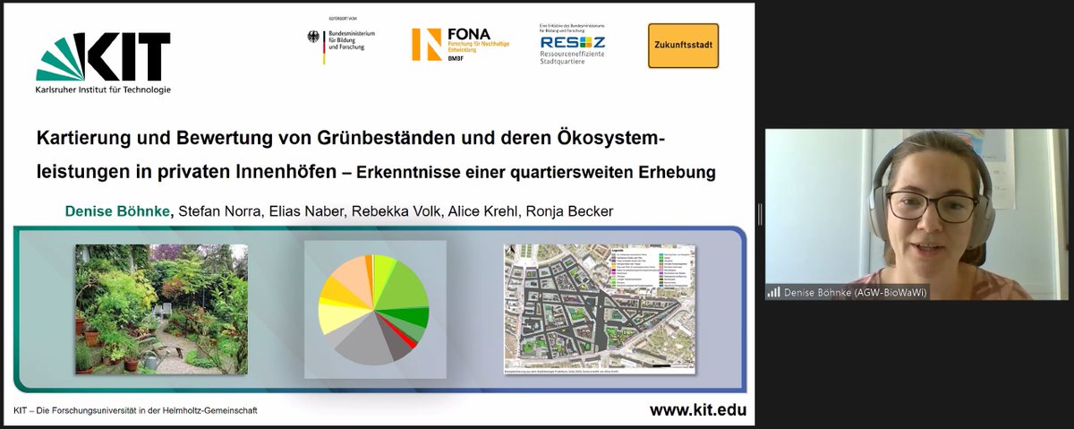 Das #RESZ  Vorhaben #NaMaRes präsentierte Ergebnisse der Biotopkartierung in Innenhöfen und Auswertung der Ökosystemleistungen heute beim #DFNS2021 - Dresdner Flächennutzungssymposium <a href="/IOERMonitor/">IOER-Monitor</a>. 
Mehr zum Projekt auf der Webseite: iip.kit.edu/1064_4242.php