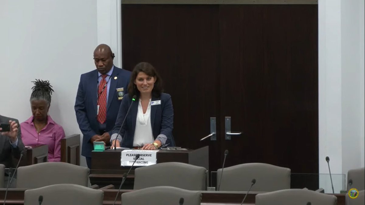 Elena Ashburn, speaking for NC Principal of the Year &amp; Teacher of the Year winners, asks General Assembly to raise starting teacher salary to $40,000, increase each teacher salary step by 7% &amp; increase min. salary for school support staff to $15 an hour. #nced #ncpol #ncga #wcpss