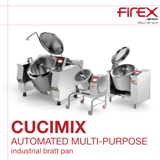 Firex_official's tweet photo. #Cucimix, #Betterpan and #Easybratt: a bratt pan for every need with capacities from 30 to 310 litres. Discover more: https://t.co/qGIsuGc1jX

#foodservice #foodprocessing https://t.co/5Nh0jqddNo
